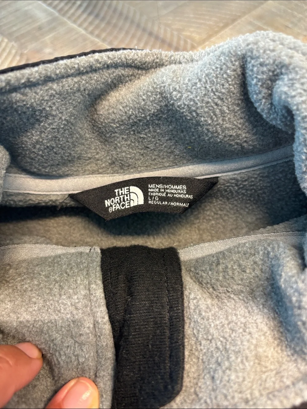 The North Face Black Jacket with Gray Fleece Trim